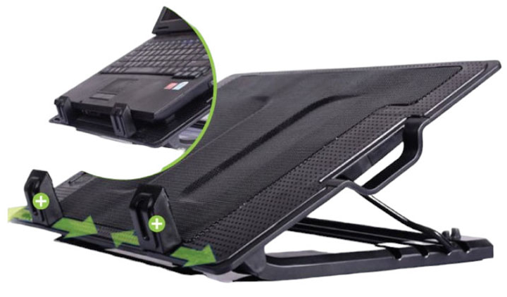 Podkładka chłodząca Techly 17.3" Black (8051128106244) - obraz 5