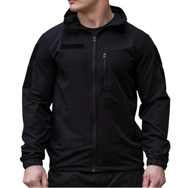 Куртка-ветровка тактическая Double weave Falcon цвет черный, 54 - изображение 1