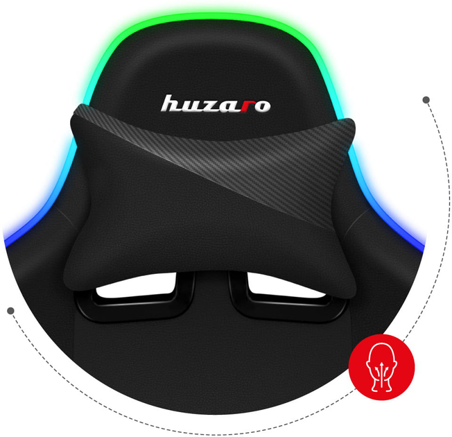 Ігрове крісло Huzaro Force 6.2 Black RGB - зображення 16