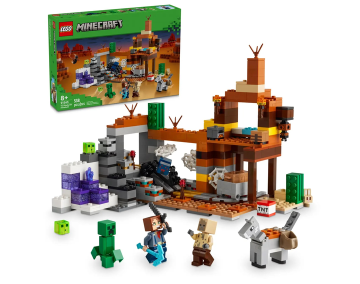 Zestaw klocków LEGO Minecraft Kopalnia w Badlandach 538 elementów (21263) - obraz 8