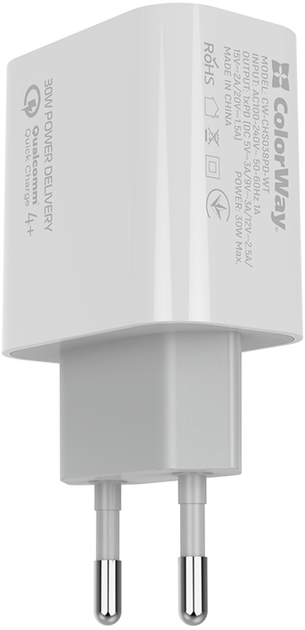 Ładowarka sieciowa ColorWay Power Delivery Port PPS USB Type-C 30W White (CW-CHS038PD-WT) - obraz 4