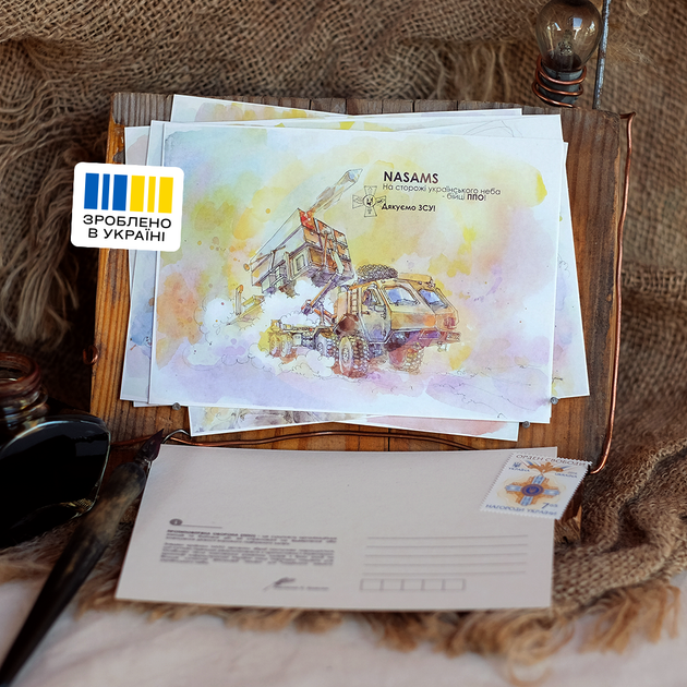 Комплект листівок JaneB Бійці ППО на сторожі українського неба - Фото 5 Комплект листівок JaneB Бійці ППО на сторожі українського неба - изображение 5