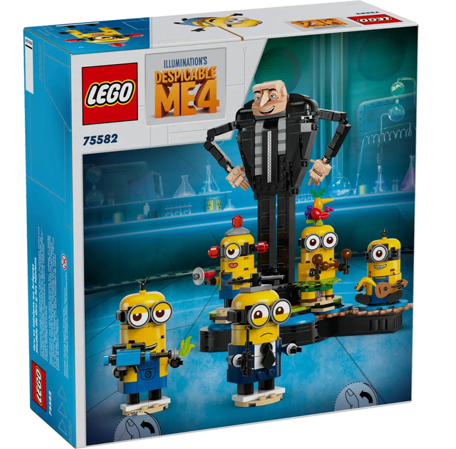 Zestaw klocków Lego Despicable Me Brick-Built Gru and Minions 839 elementów (75582) - obraz 1