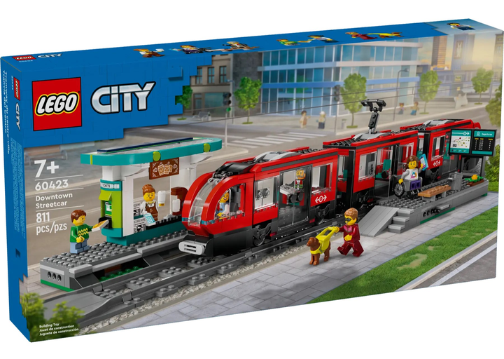 Zestaw klocków Lego City Tramwaj miejski ze stacją 811 elementów (60423) - obraz 1
