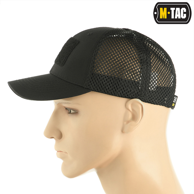 Бейсболка M-Tac з липучкою та сіткою Flex ріп-стоп Black L/XL - зображення 2