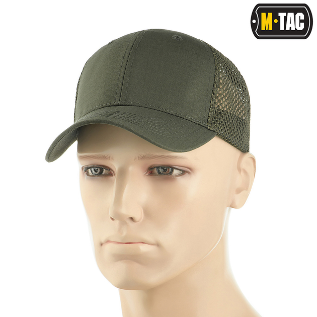 Бейсболка M-Tac із сіткою Flex рип-стоп Army Olive L/XL - зображення 1