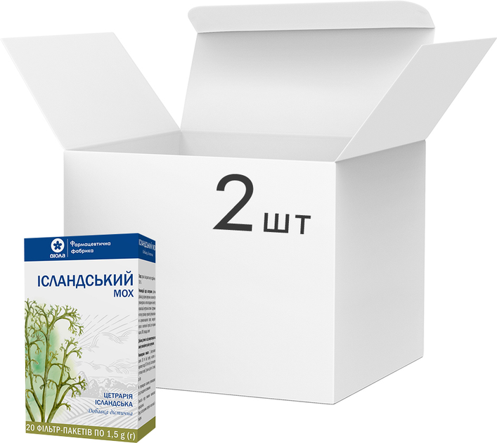 Упаковка фіточаю Віола Ісландський мох 20 пакетиків по 1.5 г x 2 шт (4820241316762) - зображення 1