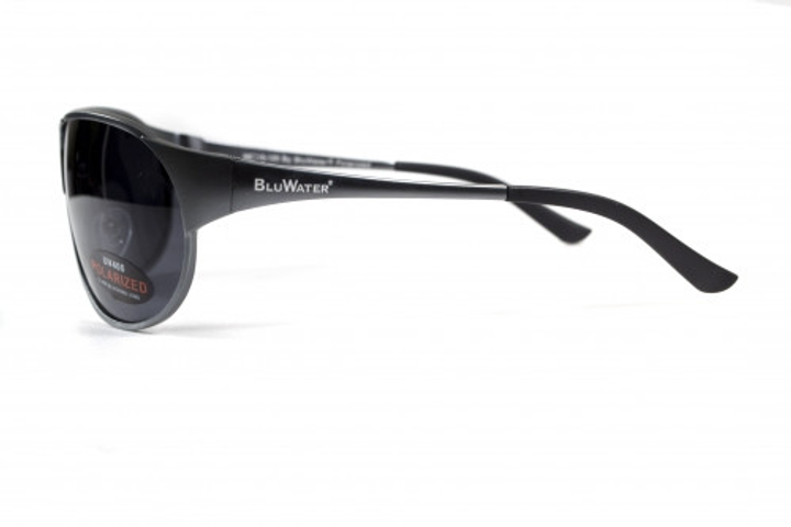 Окуляри поляризаційні BluWater Alumination-3 Gun Metal Polarized (gray) чорні в темній оправі - зображення 2