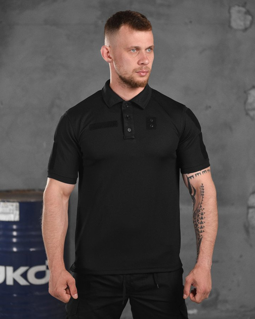 Тактическая футболка polo black XL - изображение 1