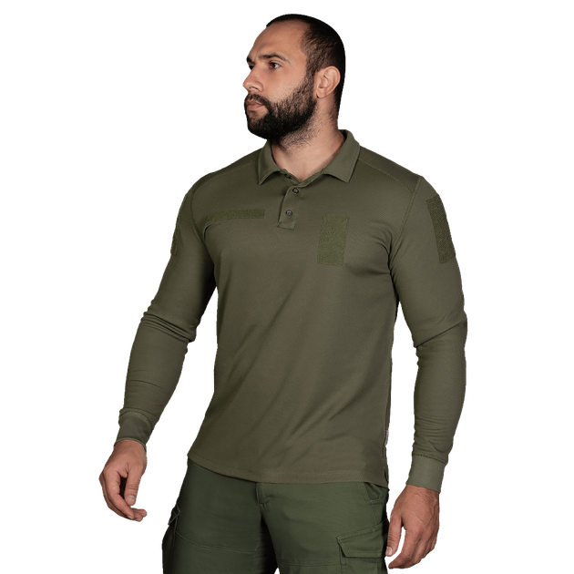 Поло CM Army ID Long CoolPass Pique Олива (7368), XXL - изображение 2