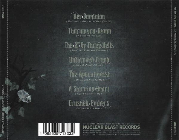 MY DYING BRIDE – A Mortal Binding (CD, EU) - изображение 2