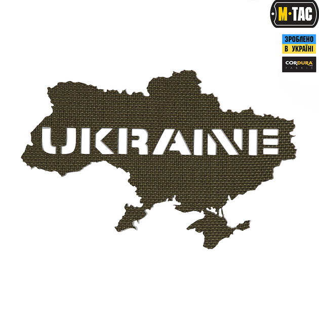 Нашивка M-Tac Ukraine (контур) скрізна Laser Cut Ranger Green - зображення 1