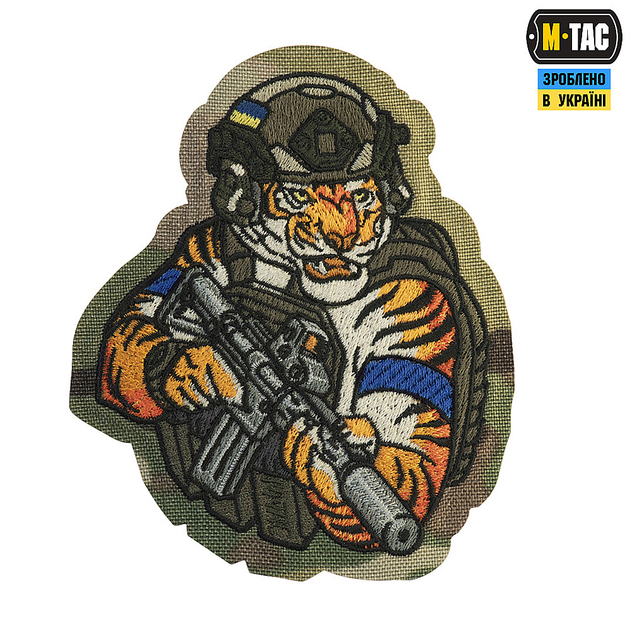 Нашивка M-Tac Tiger (вишивка) Multicam/RG/Blue - зображення 1