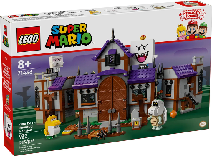 Zestaw klocków Lego Super Mario Nawiedzona rezydencja Kinga Boo 932 elementów (71436) - obraz 1