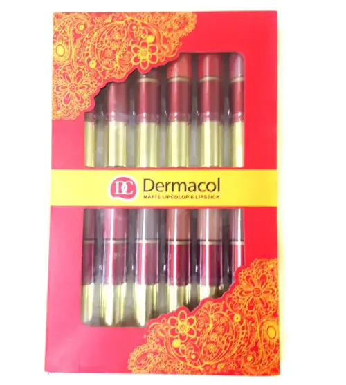 Набор двусторонних жидких и матовых помад для губ Dermacol DC 12 шт - изображение 7
