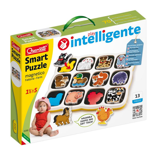 Розвивальна іграшка Quercetti Smart Puzzle Ферма (8007905002308) - зображення 1