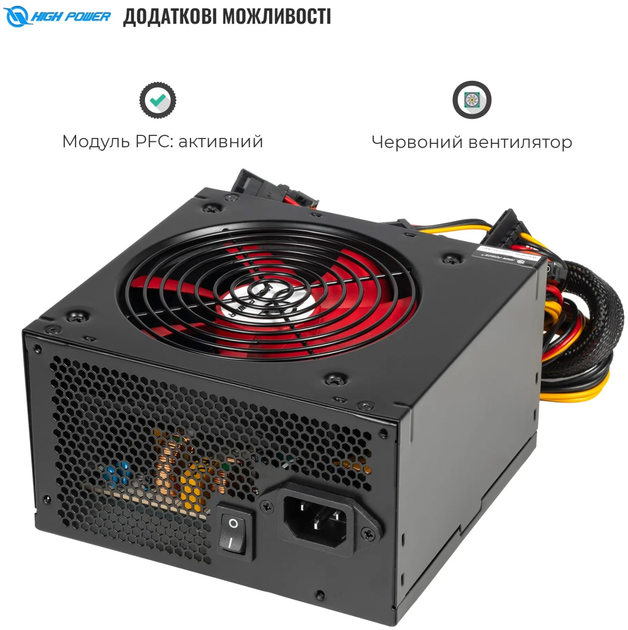 Блок питания High Power Eco II BR500 80+ Bronze 500 Вт (HPE-500BR-A12S) - изображение 4