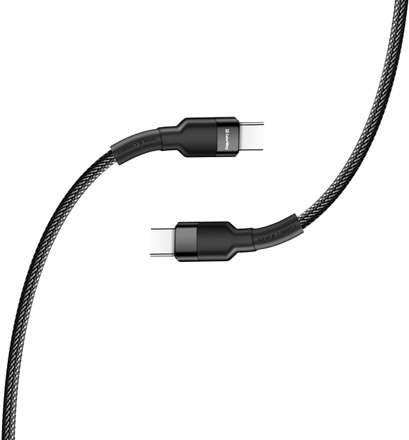 Кабель ColorWay Type-C - Type-C PD Fast Charging 60W 3.0А 1 m Black (CW-CBPDCC047-BK) - зображення 5