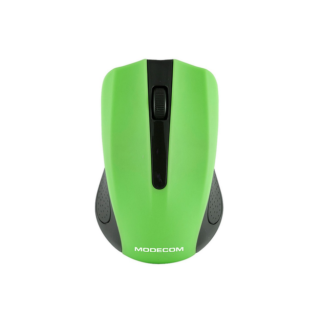 Мышка Modecom MC-WM9, беспроводная, 2кн., 1200dpi, нано ресивер черная-зеленая - изображение 1