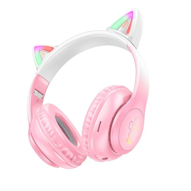 Наушники беспроводные Hoco Cat ears BT headphones W42 |BT5.3, AUX/TF, 10h| Cherry blossom - Фото 1 Наушники беспроводные Hoco Cat ears BT headphones W42 |BT5.3, AUX/TF, 10h| Cherry blossom - изображение 1