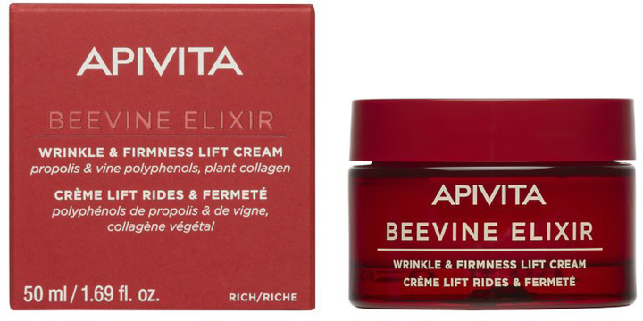 Крем для обличчя Apivita Beevine Elixir Wrinkle & Firmness Lift Rich Texture 50 мл (5201279094195) - зображення 2