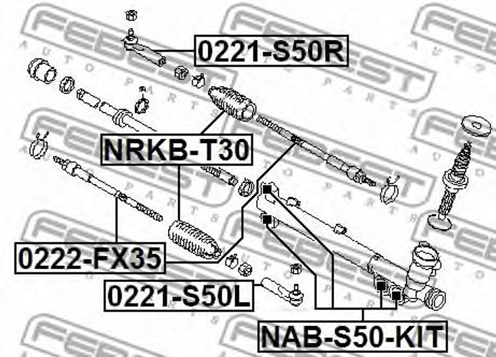 Рулевой наконечник Febest (0221S50R) - изображение 2