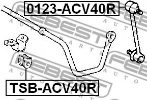 Стійка стабілізатора Febest (0123-ACV40R) - зображення 2