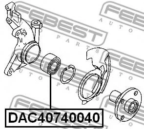 Підшипник колісний Febest (DAC40740040) - зображення 2