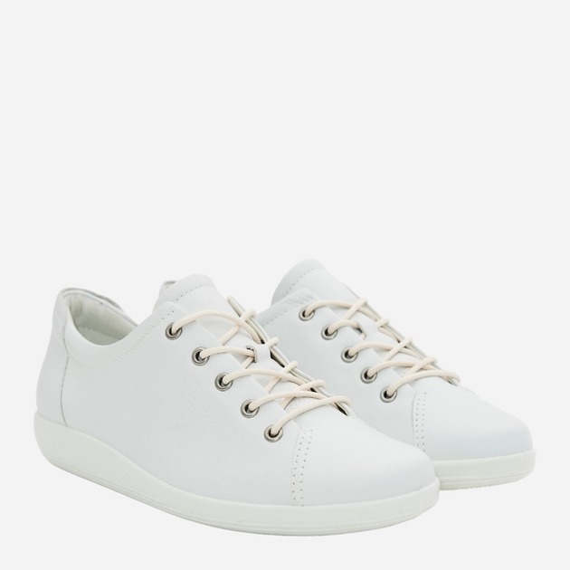 Sneakersy damskie ze skóry naturalnej ECCO Soft 2.0 20650301007 41 Białe (809702100335) - obraz 3