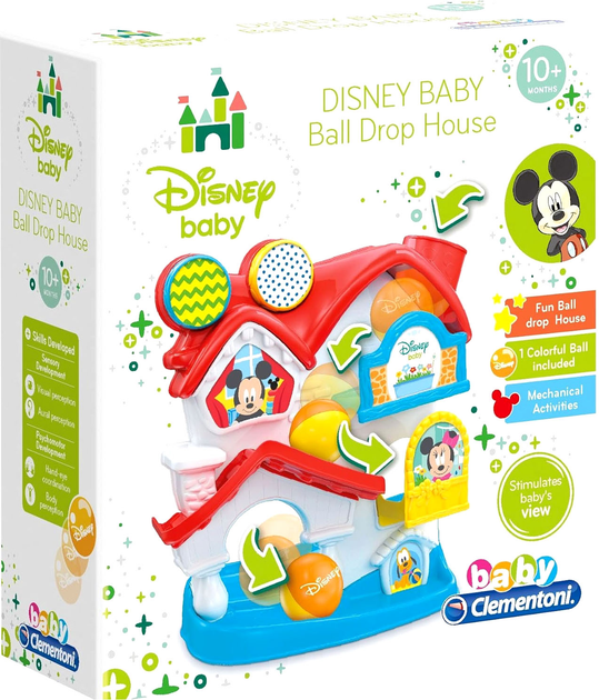 Розвиваюча іграшка Clementoni Disney Disney Baby Ball Drop House (8005125172047) - зображення 1