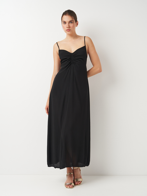 Акція на Сукня довга літня жіноча H&M 25-1127 S Чорна від Rozetka
