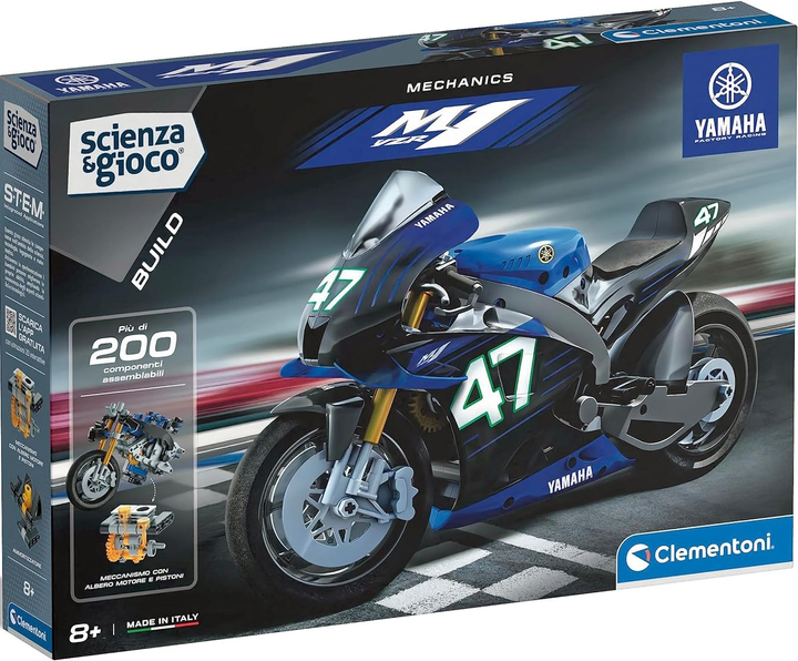 Металева модель мотоцикла Clementoni Science Build Yamaha M1 (8005125192946) - зображення 1