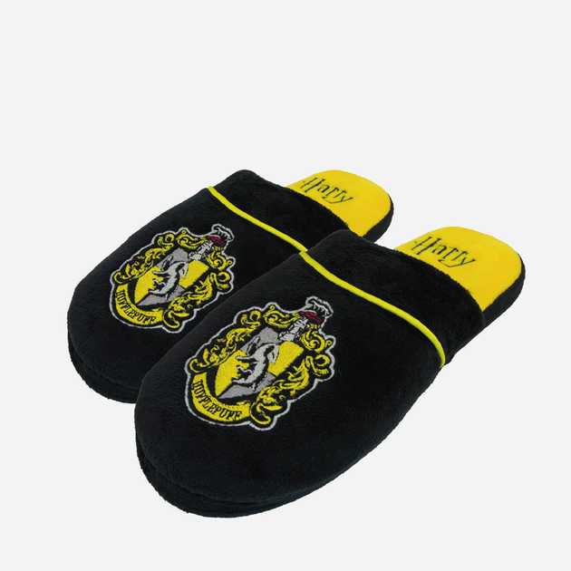 Kapcie domowe damskie z zakrytymi palcami Distrineo Harry Potter - Pantofole Tassorosso S/M (36-40) Czarny/Żółty (4895205600805) - obraz 1