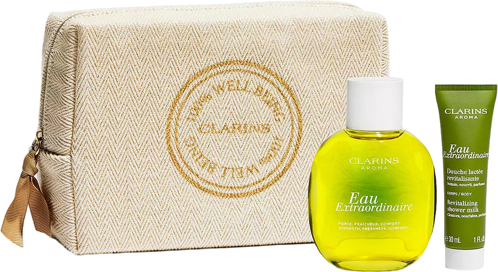 Набір для жінок Clarins Eau Extraordinaire Туалетна вода 100 мл + Молочко для душу 30 мл + Косметичка (3666057143786) - зображення 3