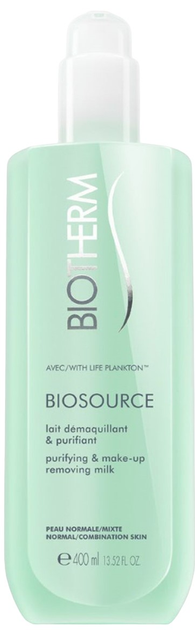 Молочко для вмивання обличчя Biotherm Biosource Purifying & Make-Up Removing Milk 400 мл (3614271256102) - зображення 1