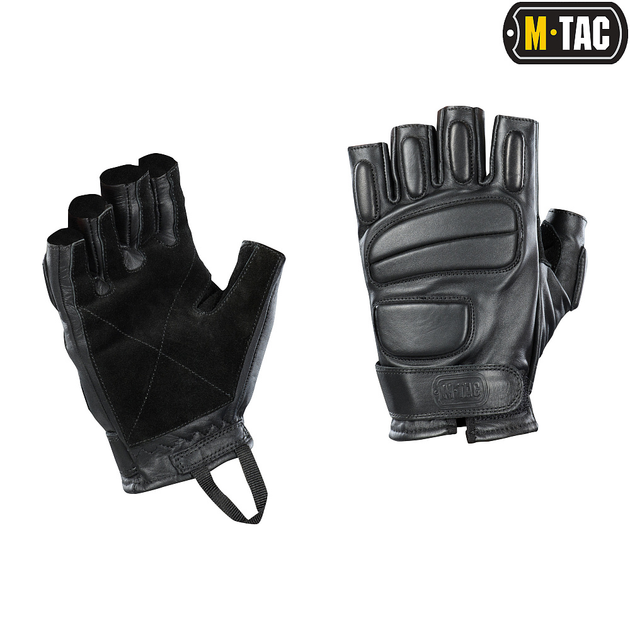 Перчатки M-Tac беспалые кожаные Assault Tactical Mk.1 Black L - изображение 1