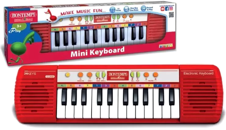 Mini pianino Bontempi 25 klawiszy (0047663336367) - obraz 1