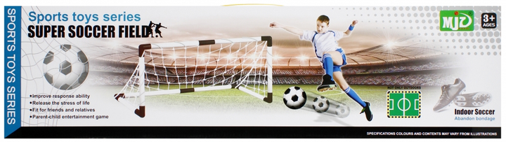 Bramka do piłki nożnej Mega Creative Super Soccer Field z akcesoriami 120 x 80 x 52 cm (5905523621914) - obraz 1