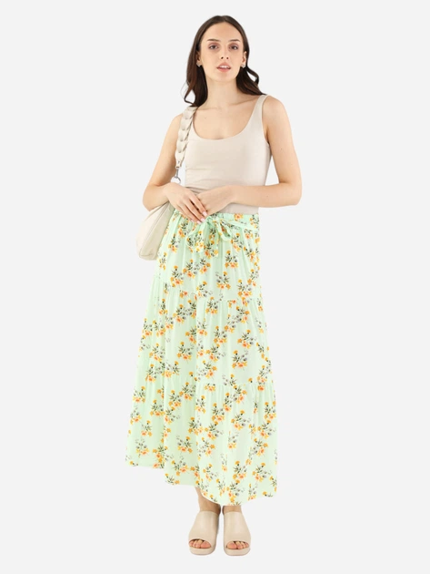 Spódnica długa w kwiaty damska Unisono 246-G0010-2 L Zielona (5906140355794) - obraz 3