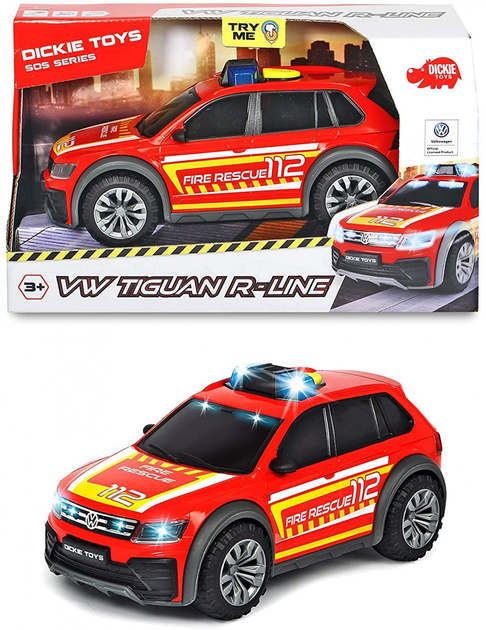 Пожежна машина Simba Dickie Toys Dickie Toys SOS Series VW Tiguan R-Line 25 cm (4006333063305) - зображення 1