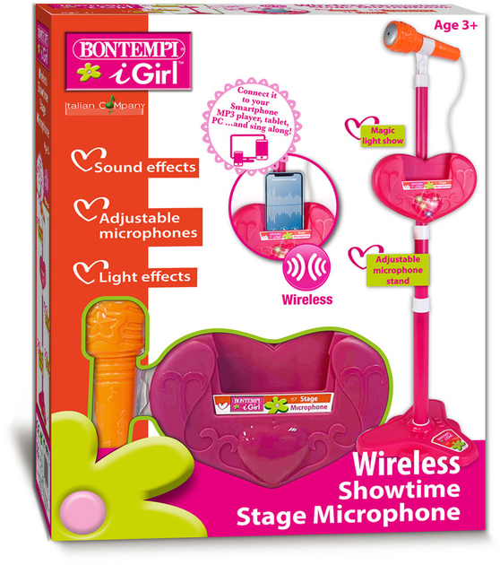 Мікрофон Bontempi Showtime Wireless For Stage Girl (0047663375342) - зображення 1