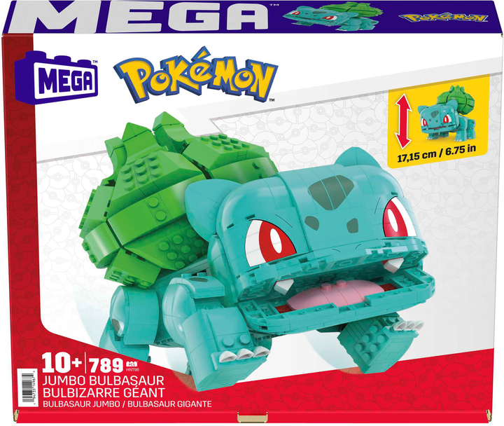 Klocki konstrukcyjne Mega Pokemon Duży Bulbasaur 789 elementów (0194735149674) - obraz 5