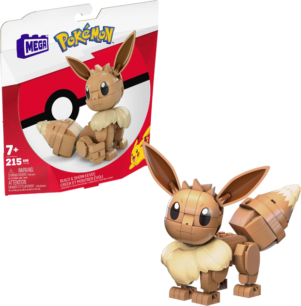 Конструктор Mattel Mega Evee Medium Pokemon 215 деталей (0194735026609) - зображення 1