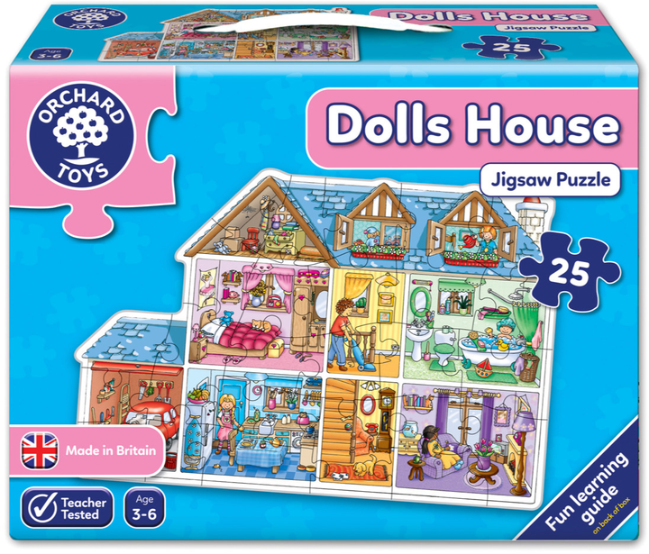 Puzzle Orchard Toys Dolls House Jigsaw 61 x 42 cm 25 elementów (5011863301239) - obraz 1