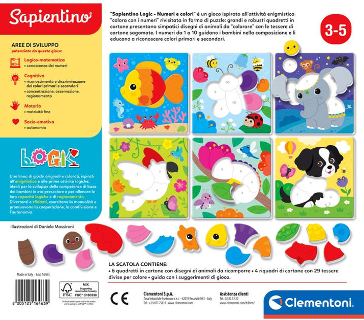 Пазл Clementoni Sapientino Logic Numbers and Colors (8005125164639) - зображення 3