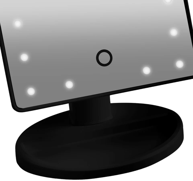 Lusterko kosmetyczne Gillian Jones Makeup Mirror w. Heart LED Light Touch Function Black (5713982011494) - obraz 3