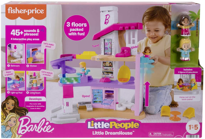 Domek dla lalek Mattel Little People Barbie Dream House (0194735091447) - obraz 1