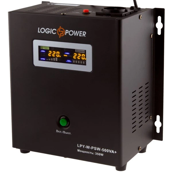 Блок безперебійного живлення LogicPower LPY-W-PSW-500VA+ ((350Вт), 5A/10A, 12V, з чистою синусоїдою, без акумулятора) - Фото 1 Блок безперебійного живлення LogicPower LPY-W-PSW-500VA+ ((350Вт), 5A/10A, 12V, з чистою синусоїдою, без акумулятора) - изображение 1