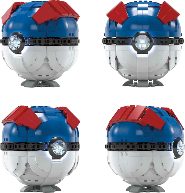 Klocki konstrukcyjne Mega Pokemon Duży GreatBall 299 elementów (0194735133314) - obraz 5
