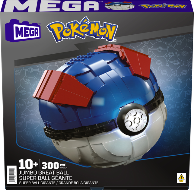 Klocki konstrukcyjne Mega Pokemon Duży GreatBall 299 elementów (0194735133314) - obraz 6